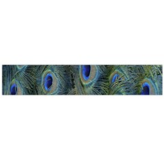 Peacock Feathers Blue Bird Nature Flano Scarf (large) by Amaryn4rt
