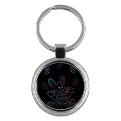 Easter Bunny Hare Rabbit Animal Key Chains (round)  by Amaryn4rt