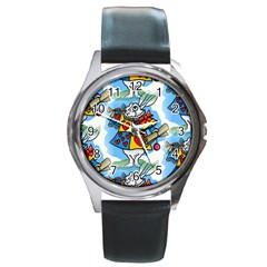 Seamless Repeating Tiling Tileable Round Metal Watch