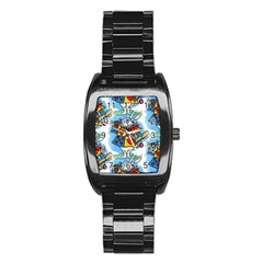 Seamless Repeating Tiling Tileable Stainless Steel Barrel Watch