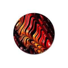 Abstract Fractal Mathematics Abstract Magnet 3  (round)