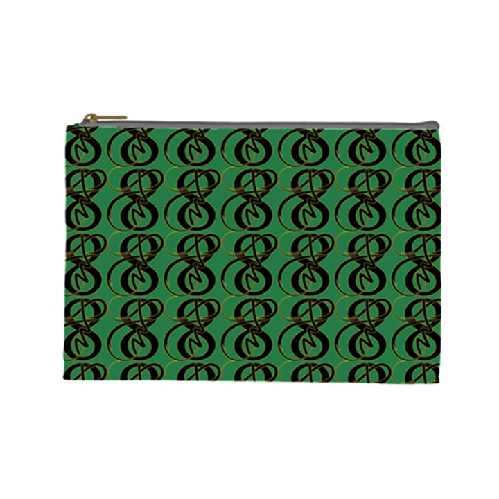 Abstract Pattern Graphic Lines Cosmetic Bag (Large) 