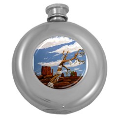 Acrylic Paint Paint Art Modern Art Round Hip Flask (5 Oz)