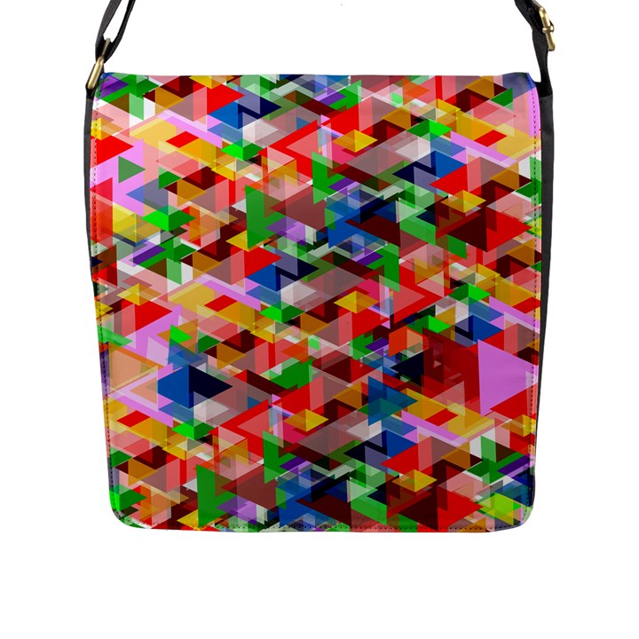 Background Abstract Flap Messenger Bag (L) 