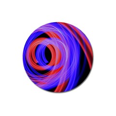 Background Blue Red Magnet 3  (round)