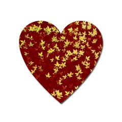 Background Design Leaves Pattern Heart Magnet by Amaryn4rt