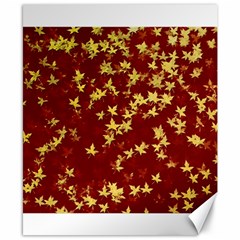 Background Design Leaves Pattern Canvas 8  X 10  by Amaryn4rt