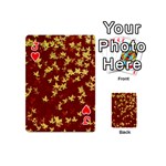 Background Design Leaves Pattern Playing Cards 54 (Mini)  Front - HeartJ