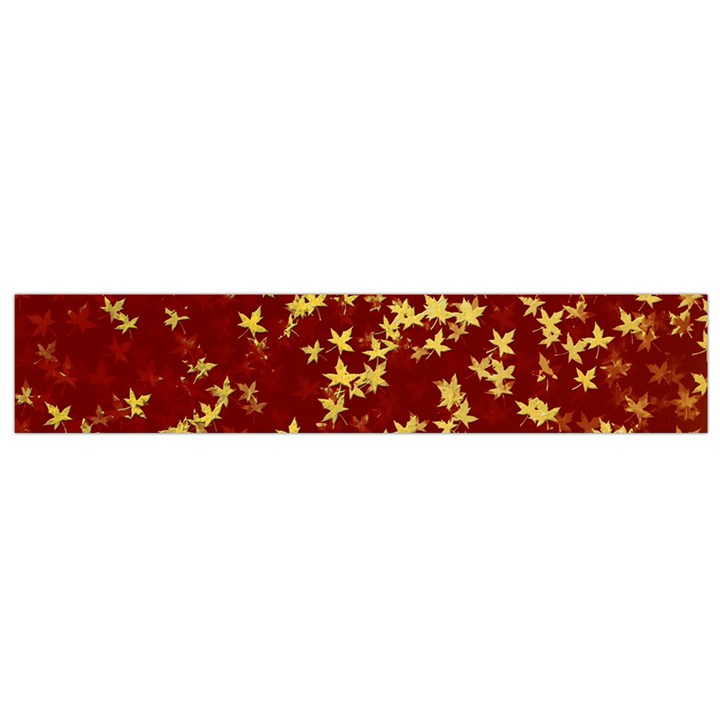 Background Design Leaves Pattern Flano Scarf (Small)