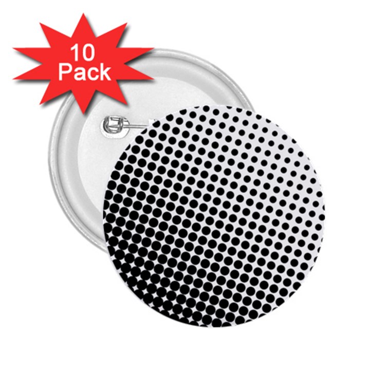 Background Wallpaper Texture Lines Dot Dots Black White 2.25  Buttons (10 pack) 