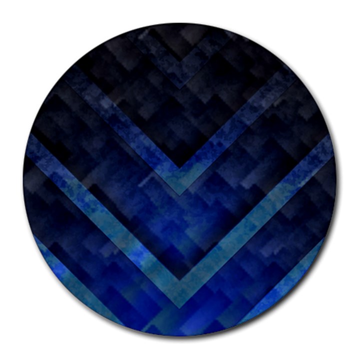 Blue Background Wallpaper Motif Design Round Mousepads