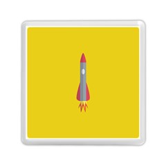 Plane Rocket Space Yellow Memory Card Reader (square) 