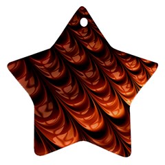 Brown Fractal Mathematics Frax Ornament (star)