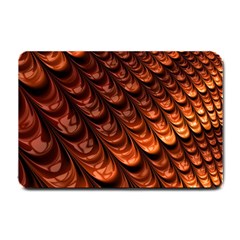 Brown Fractal Mathematics Frax Small Doormat  by Amaryn4rt