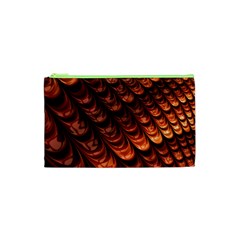 Brown Fractal Mathematics Frax Cosmetic Bag (xs) by Amaryn4rt