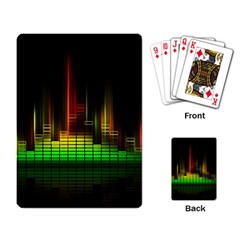 Plaid Light Neon Green Playing Card