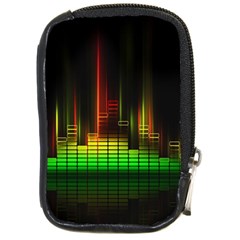 Plaid Light Neon Green Compact Camera Cases