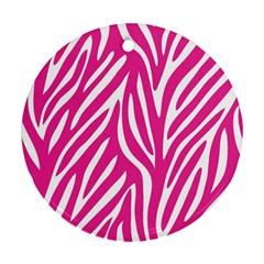 Zebra Skin Pink Ornament (round) by Alisyart