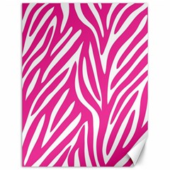 Zebra Skin Pink Canvas 12  X 16  