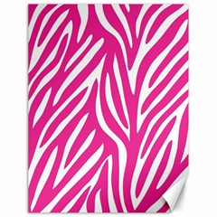 Zebra Skin Pink Canvas 18  X 24  