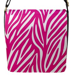Zebra Skin Pink Flap Messenger Bag (s)