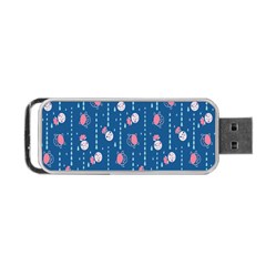 Pig Pork Blue Water Rain Pink King Princes Quin Portable Usb Flash (two Sides) by Alisyart