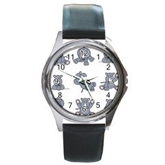 Rhinoceros Animal Rhino Round Metal Watch