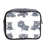 Rhinoceros Animal Rhino Mini Toiletries Bag 2-Side Back