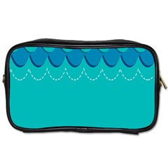 Sea Wave Blue Water Beach Toiletries Bags 2-side