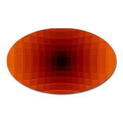 Orange Background Wallpaper Texture Lines Oval Magnet by Amaryn4rt