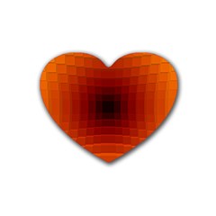 Orange Background Wallpaper Texture Lines Heart Coaster (4 Pack)  by Amaryn4rt