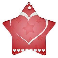 Postcard Banner Heart Holiday Love Ornament (star)