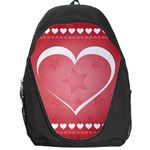 Postcard Banner Heart Holiday Love Backpack Bag Front