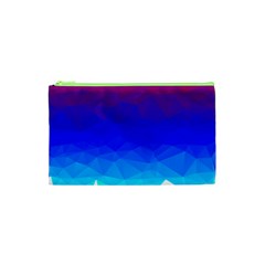 Gradient Red Blue Landfill Cosmetic Bag (xs) by Amaryn4rt