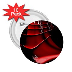 Red Black Fractal Mathematics Abstract 2.25  Buttons (10 pack) 