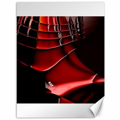 Red Black Fractal Mathematics Abstract Canvas 36  x 48  