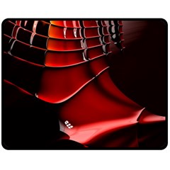 Red Black Fractal Mathematics Abstract Fleece Blanket (Medium) 