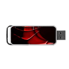 Red Black Fractal Mathematics Abstract Portable USB Flash (One Side)