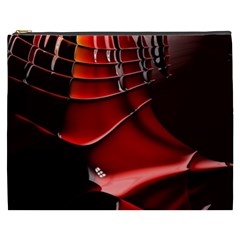 Red Black Fractal Mathematics Abstract Cosmetic Bag (XXXL) 