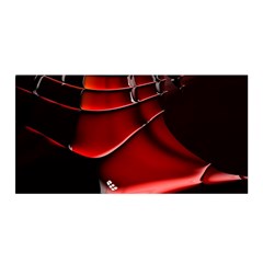 Red Black Fractal Mathematics Abstract Satin Wrap