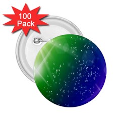 Shiny Sparkles Star Space Purple Blue Green 2.25  Buttons (100 pack) 