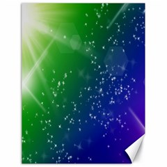 Shiny Sparkles Star Space Purple Blue Green Canvas 18  x 24  