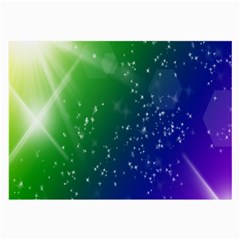 Shiny Sparkles Star Space Purple Blue Green Large Glasses Cloth (2-side) by Alisyart