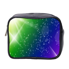 Shiny Sparkles Star Space Purple Blue Green Mini Toiletries Bag 2-Side