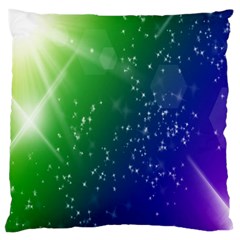 Shiny Sparkles Star Space Purple Blue Green Large Cushion Case (one Side)