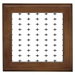 Sign Cross Plus Black Framed Tiles