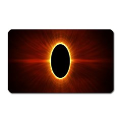 Solar Eclipse Moon Sun Black Night Magnet (rectangular) by Alisyart