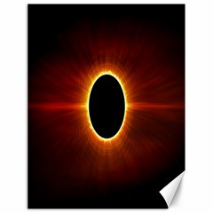 Solar Eclipse Moon Sun Black Night Canvas 18  X 24   by Alisyart
