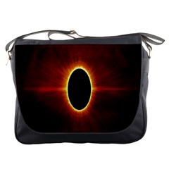 Solar Eclipse Moon Sun Black Night Messenger Bags