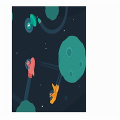 Space Illustration Irrational Race Galaxy Planet Blue Sky Star Ufo Large Garden Flag (two Sides)